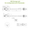 400nm 30mW coaxial fiber-coupled laser diode dimensions