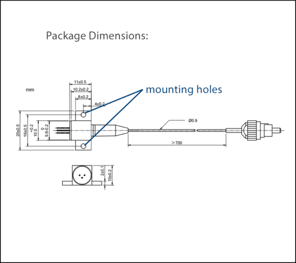 405nm 450mW laser diode dimensions