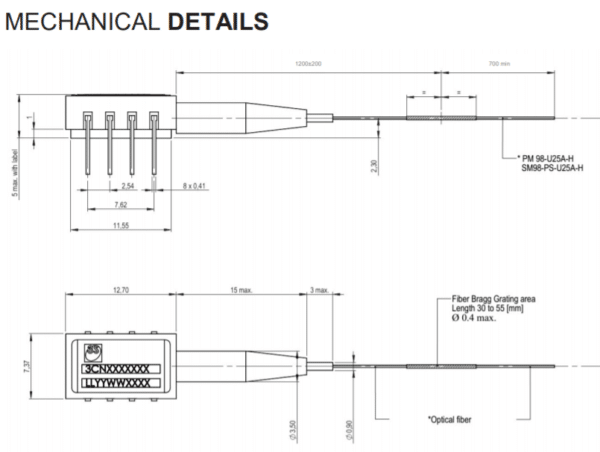 980nm 300mW Laser Diode Dimensions