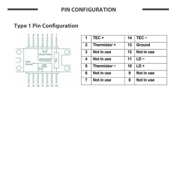 785nm laser diode pin settings