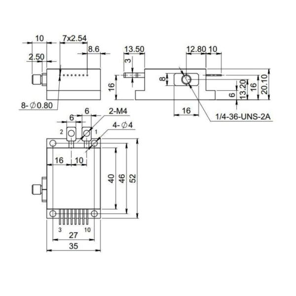 808nm-15w-diode-laser-dimensions