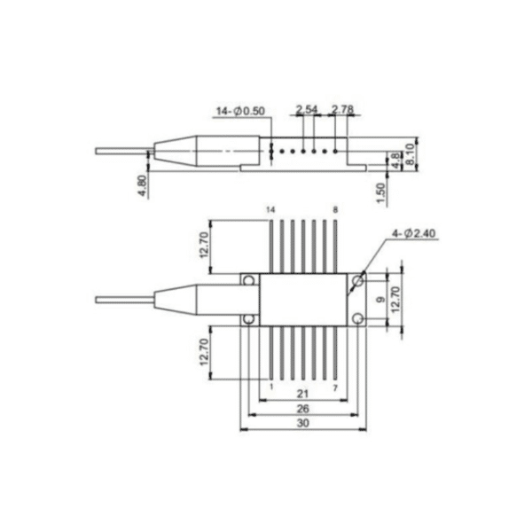 Reallight 830nm 600mW Butterfly Laser