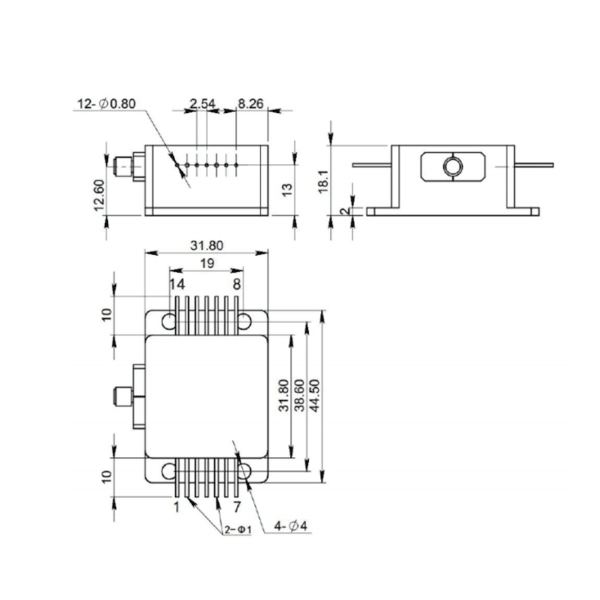 980nm 10W pump Laser Diode diagram