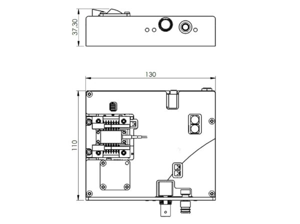 CW Laser Source System Dimensions