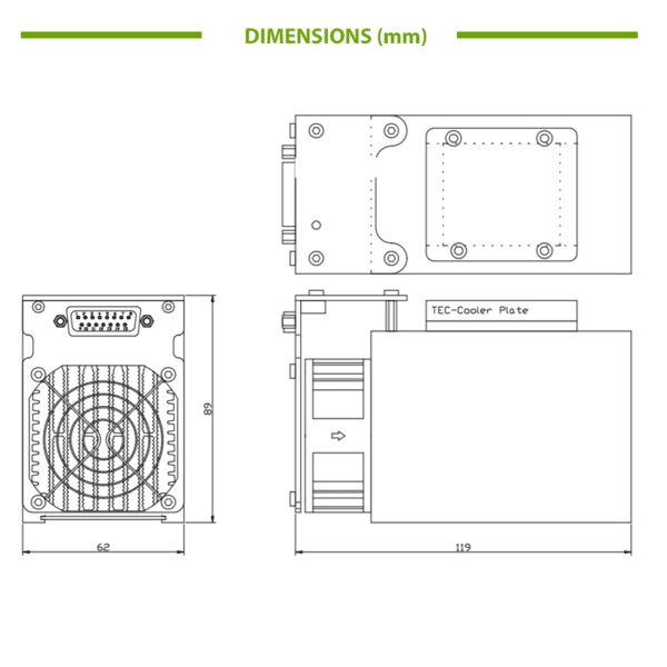 Laser Diode Heat Sink Dimensions