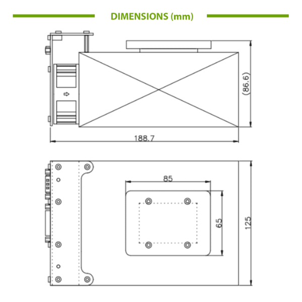 laser diode heat sink drawing 95W