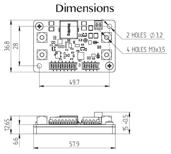 10 Amp Laser Diode Driver Dimensions