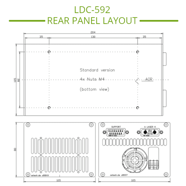 Multi Chip Emitter Laser Diode Controller Layout