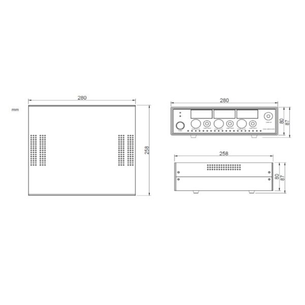 Triplex RGB White Laser Source Dimensions