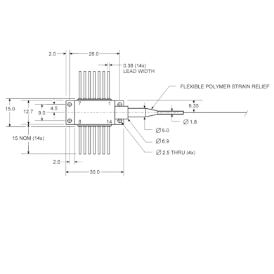 980nm 120mW dimensions