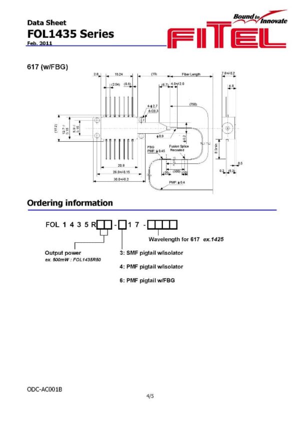 1427nm 230mw laser diode image