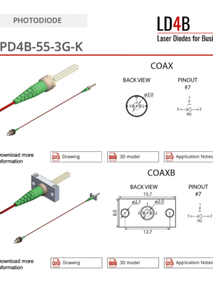 InGaAs Avalanche Photodiode Coupled to an Optical Fiber and Packaged into a Hermetic Case - LD4B