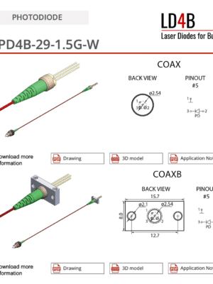 InGaAs Avalanche Photodiode Coupled to an Optical Fiber and Packaged into a Hermetic Case - LD4B