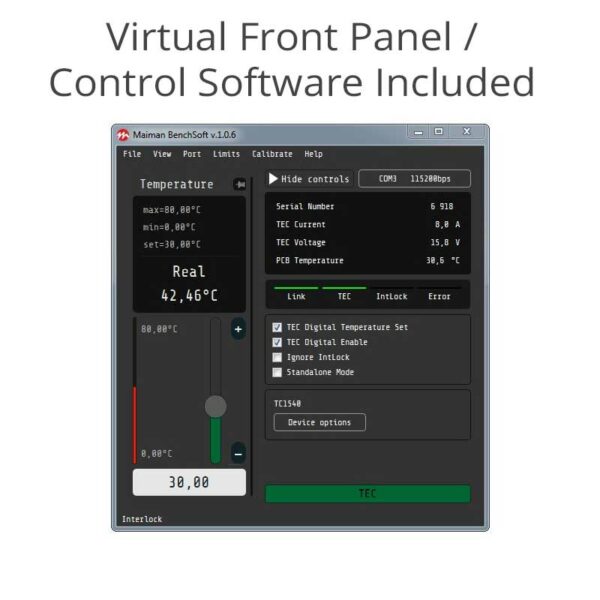 TEC Controller Software Screen Image